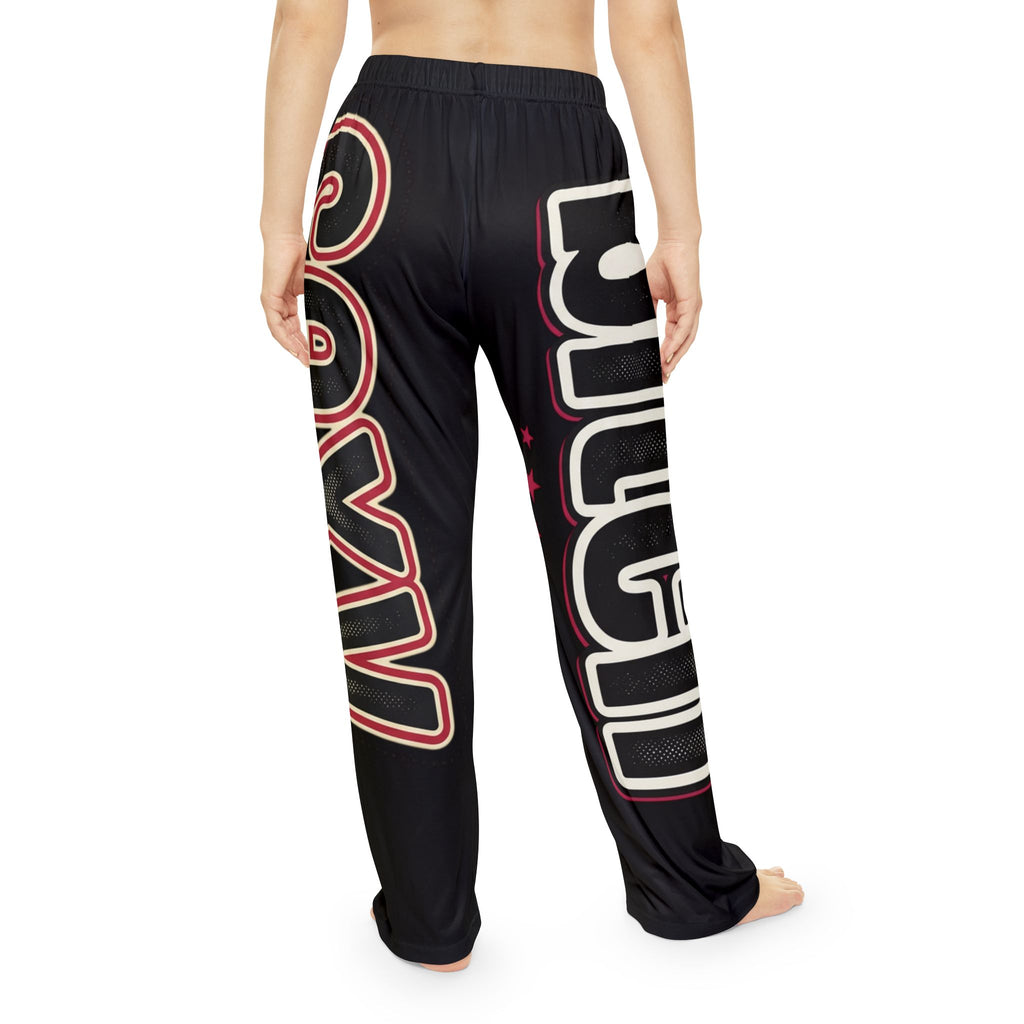 Sexy Vintage Script Women's Pajama Pants – Bold Graphic Lounge Sleepwear