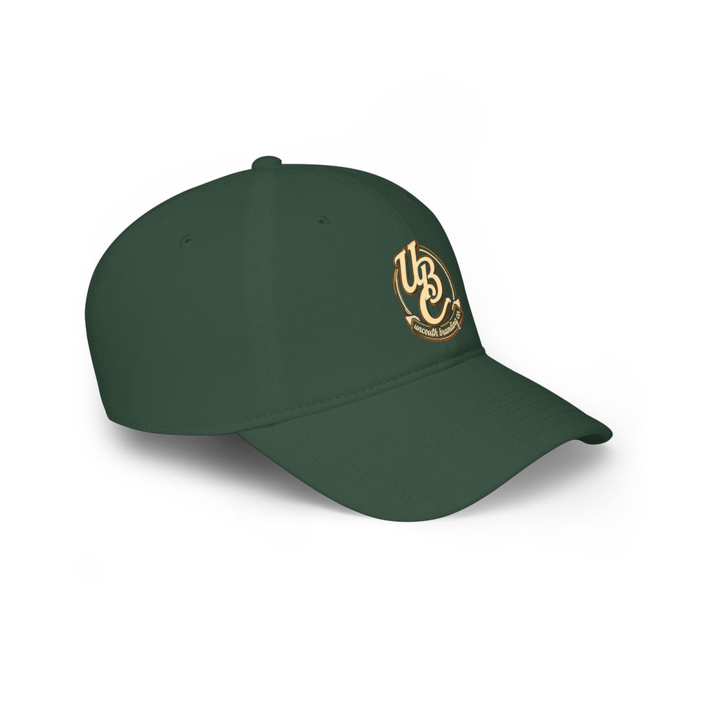 Low Profile Baseball Cap — Vintage 'UB' Script Embroidered Hat