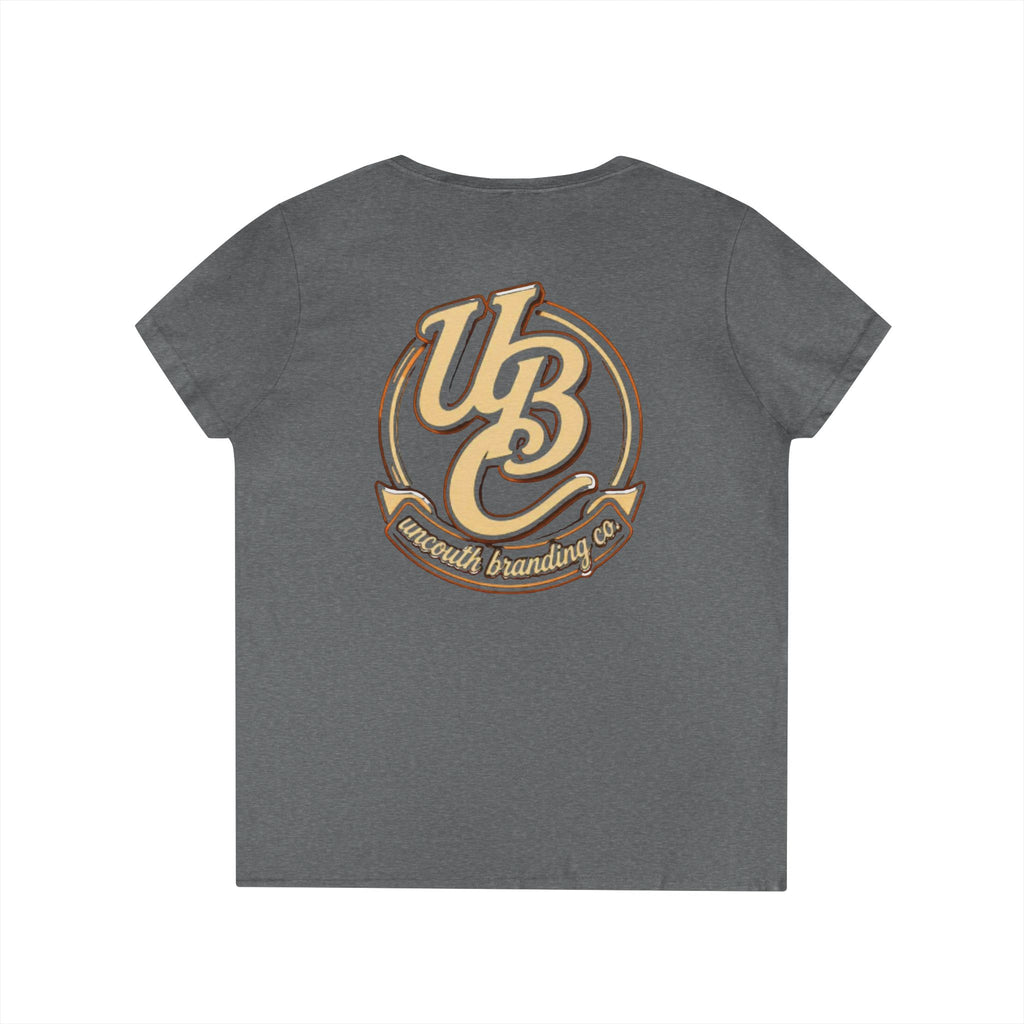 Ladies' V-Neck T-Shirt — Retro Graphic “I Have Social Anxiety So I Stare at My Shoes When Talking”