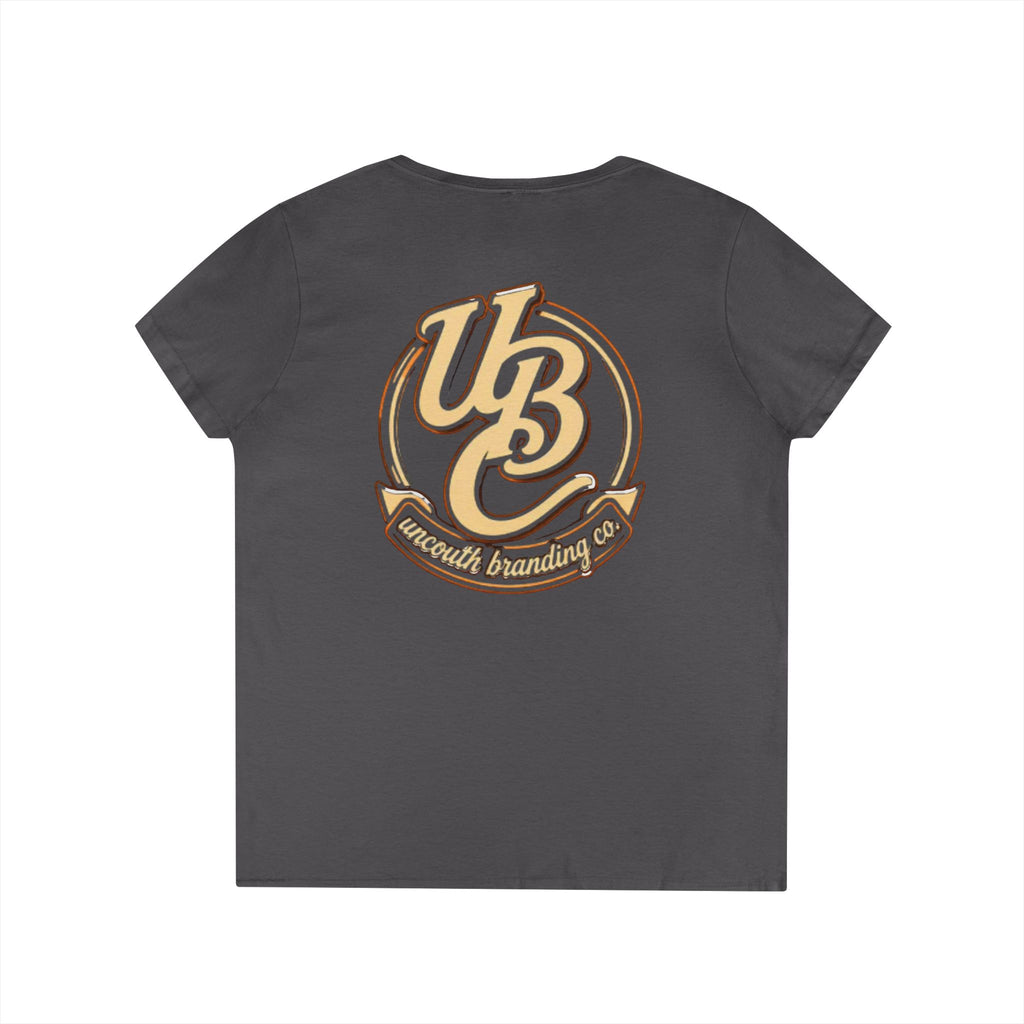 Ladies' V-Neck T-Shirt — Retro Graphic “I Have Social Anxiety So I Stare at My Shoes When Talking”